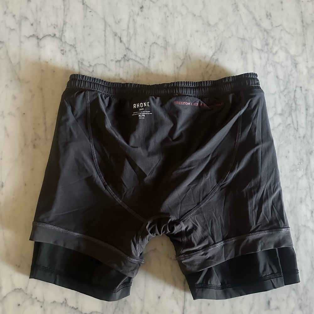 Rhone Men’s Athletic Shorts w/ Built-In Compression Liner – Size XL - Picture 7 of 11